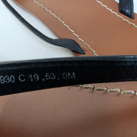 Tory Burch Terra Thong Sandals Black Size 9 - Picture 11 of 13